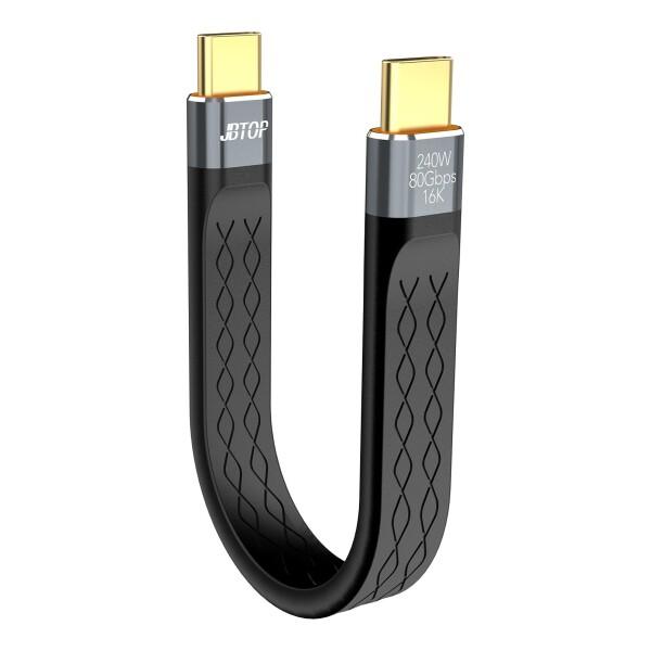 JBTOP 80Gbps短いusb cからcケーブル 13.5cm、240W PD高速充電コード、M...