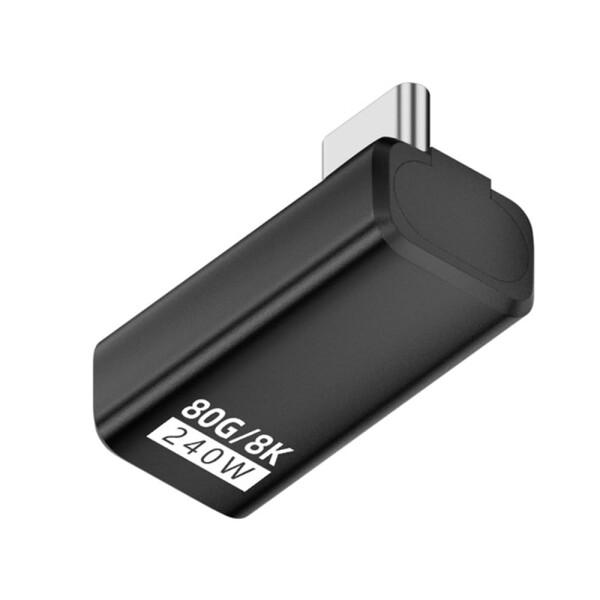 Xiwai USB5.0 延長アダプタ 80Gbps オス - メス ロープロファイル 左 - 右ア...