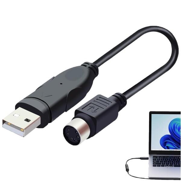 Ginhkok PS/2 USB 変換 コントローラー USB Aコネクタ（オス）-ミニDIN 6p...