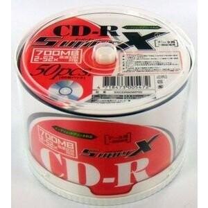 CD-R 52倍速 700MB 50枚プリンタブル(インクジェット)対応SX CDR80WP50
