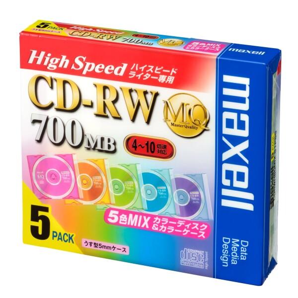 maxell ハイスピード対応CDRW・4-10倍速対応・容量700MB・5枚パック・プラケース入り...