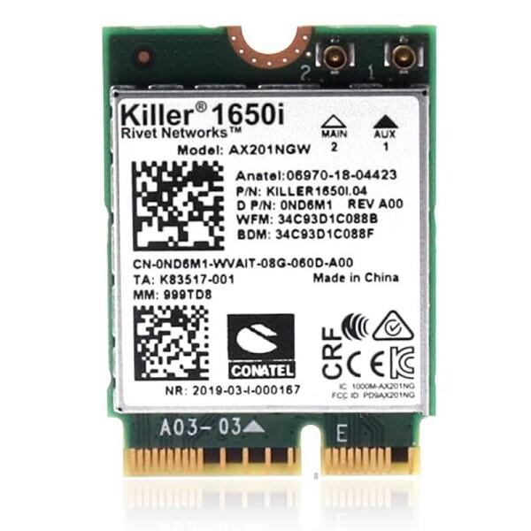 Killer Series AX1650i Wi-Fi 6E AX201NGW Speed 2.4 ...