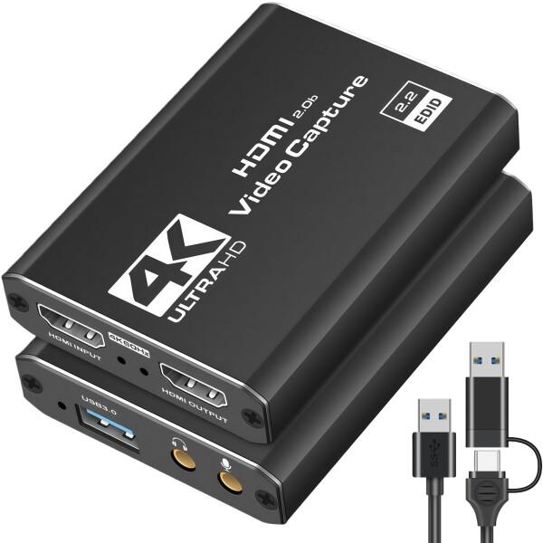 4Kキャプチャーボード Switch対応 4K パススルー 機能を搭載しています 4K 30Hz ビ...