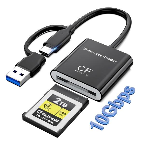10Gbps USB 3.2(Gen 2) CFexpress Type Bカードリーダー、2 in...