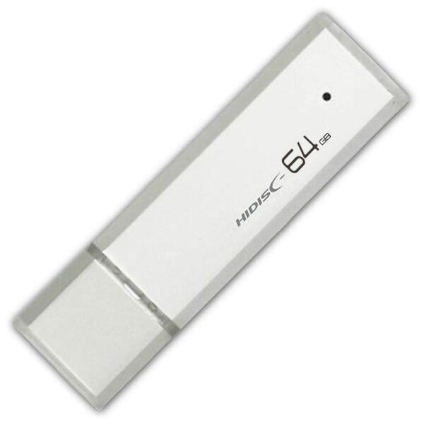 HIDISC USBメモリ 64GB フラッシュドライブ 3.0 HDUF114C64G3 シルバー...