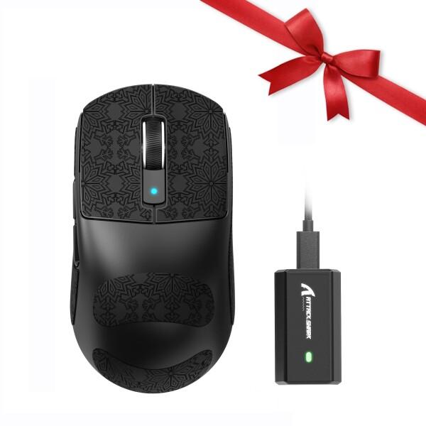 ATTACK SHARK R6ワイヤレス ゲーミングマウス 39g超軽量 Bluetooth/有線/...