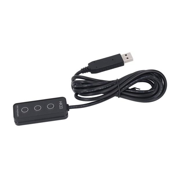 Acogedor 3キーミニキーパッド、 Usb有線マクロキーボードキーボード 、隆起点字デザイン、