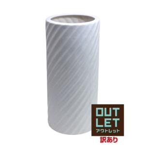 《アウトレット・訳あり品》陶器傘立て【ホワイト】　陶器 傘 傘立て 折りたたみ傘 レイングッズ 雨 アンブレラ アンブレラスタンド 収納