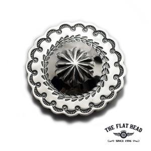 THE FLAT HEAD 925シルバー特大コンチョ ハンドメイドキーホルダー コンチョ シルバー925 バッファロースカル 髑髏 シルバーアクセサリー