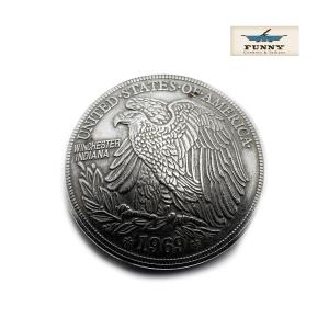 アメリカモルガンONE DOLLAR-シルバーコンチョ 1884年製 シルバー コンチョ 1ダラー モルガン イーグル コインコンチョ
