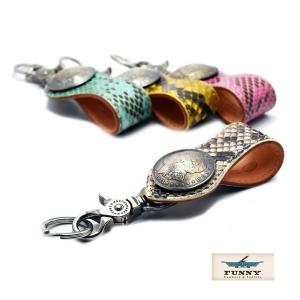 ファニー 財布 ベルトループ/ループキーホルダー １＄モーガンコイン/パイソン キーホルダー FUNNY｜chaos-accessory