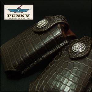 ファニー 財布 スマートフォンケース クロコダイル/ブラウン【iPhone SE 5 5s 12mini対応】 FUNNY｜chaos-accessory