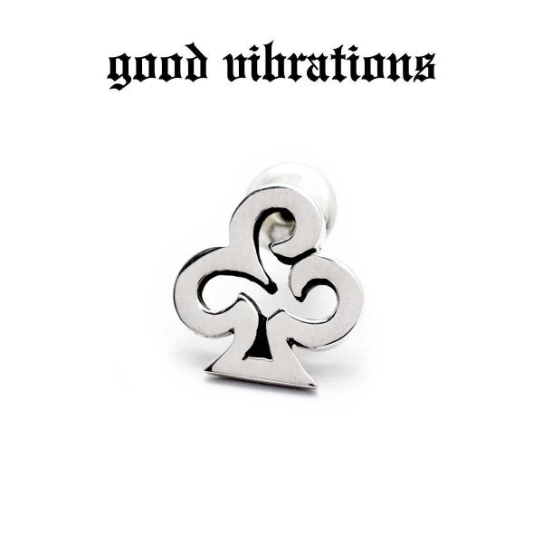 正規取扱店 good vibrations シルバーアクセサリー ピアス 送料無料 片耳 トランプ ...