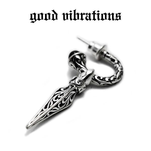 シルバーアクセサリー ピアス 片耳 メンズ ブランド グッドバイブレーションズ アラベスク 唐草模様...