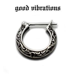 シルバーアクセサリー ピアス 片耳 メンズ ブランド グッドバイブレーションズ ゴシック アラベスク 唐草模様 フープ レディース ピアス
