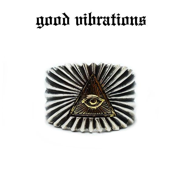 【正規取扱店】good vibrations  フリーメイソン ピラミッド・アイ デザインリング 1...
