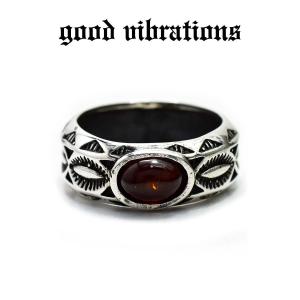 good vibrations リング シルバー925 指輪 メンズ レディース 天然琥珀