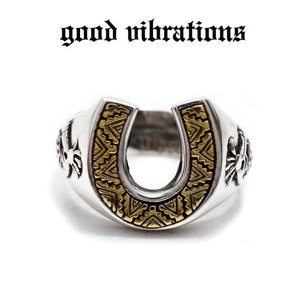 シルバーアクセサリー 指輪 グッドバイブレーションズ 馬蹄 ホースシュー リング 豊穣の精霊 ココペ...