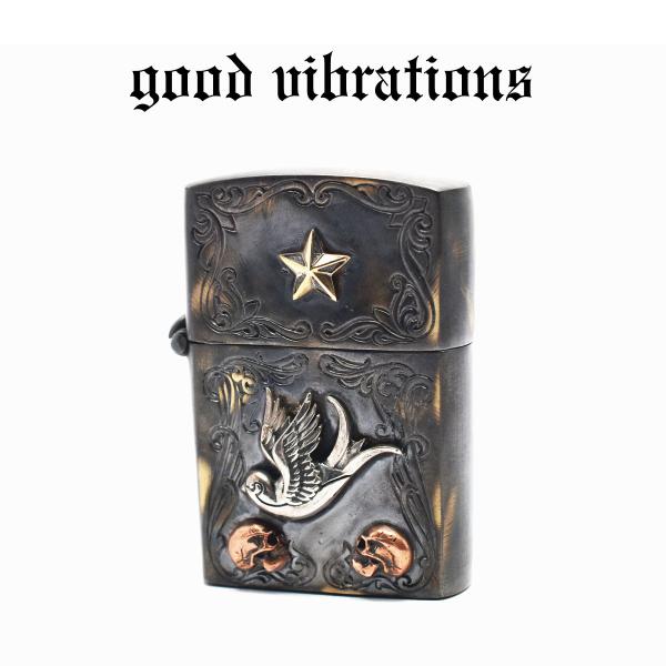 【正規取扱店】good vibrations ユーズド加工・アンティークブラス・タトゥーデザイン ノ...