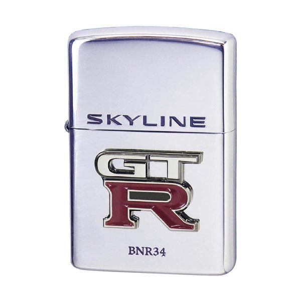 ZIPPO正規取扱店 インナーケース名入れ無料 5代目 GT-R エンブレム シルバー BNR34 ...
