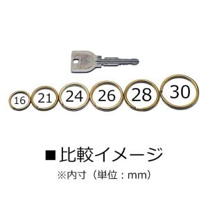 キーリング キーホルダーパーツ ブラス製 2重...の詳細画像2