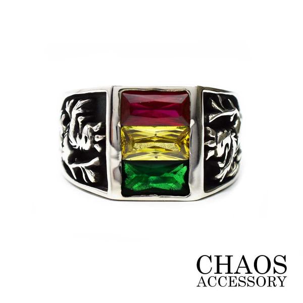 シルバーアクセサリー 指輪 リング シルバーリング ラスタカラー レゲエ ジャマイカ アフリカ ジル...