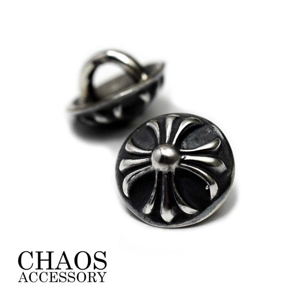 【ループタイプ】【直径12mm】 ゴシッククロス クロスボール コンチョ 十字クロス 12mm SS...