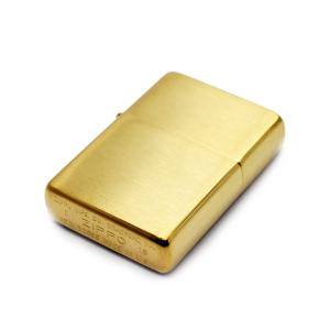 ZIPPO ブラス Brushed Brass フラットトップ 1937 ブラスサテーナ ソリッドブラス製　真鍮無垢 ジッポ ジッポー オイルライター｜chaos-accessory