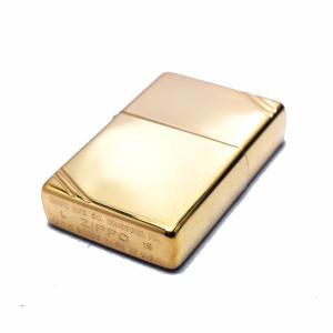 ZIPPO ブラス ZIPPO High Polish Brass フラットトップ ライン 1937 ブラスポリッシュ 真鍮無垢 ジッポ/ジッポー｜chaos-accessory