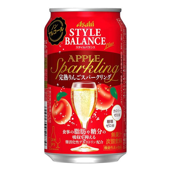 飲料水 アサヒ スタイルバランス プラス 完熟りんごスパークリング 350ml ケース (24本入り...
