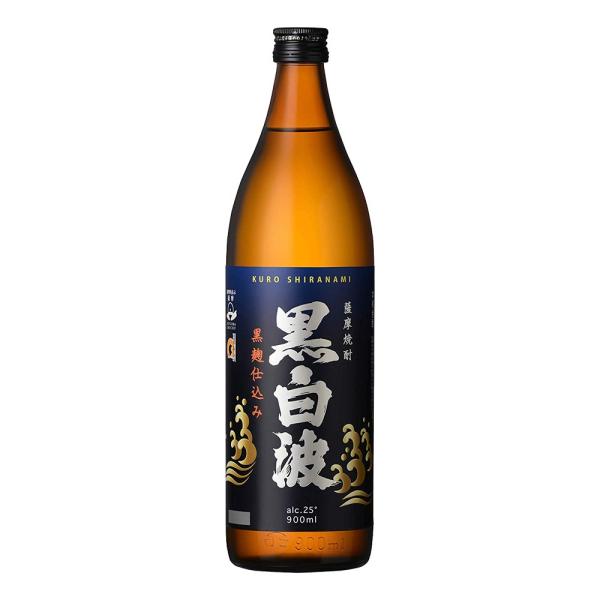 お酒 焼酎 薩摩酒造 黒白波 25° 900ml