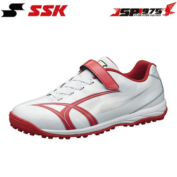 送料無料  エスエスケイ SSK トレーニングシューズ スタルキーTR ホワイト×レッド 23.5c...