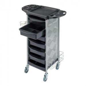 サロン向け 収納ワゴン C-316 ブラック 13160(代引・同梱不可)