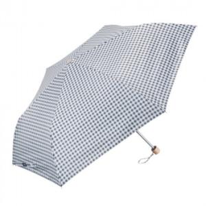 Waterfront ぺん細サンシェイド 折りたたみ傘 50cm ギンガムチェック グレー S350...
