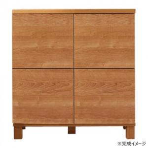 日本製組立家具 リビングボード 収納キャビネット CO-NC-8075CB ナチュラル(代引・同梱不可)
