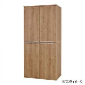 日本製組立家具 クローゼット ハンガーラック付収納 CO-NC-1990LBT ナチュラル(2梱包)...