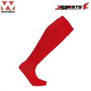 wundou サッカーソックス レッド 19-21サイズ