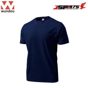 wundou ドライライト Tシャツ ネイビー Lサイズ