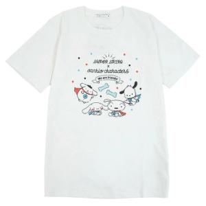 クレヨンしんちゃん サンリオ シロ ヒーロー 手書き風 Tシャツ