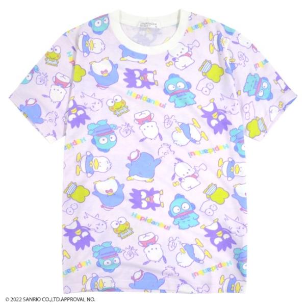 はぴだんぶい 総柄 サンリオ BIG Tシャツ ポケット付き M L LL