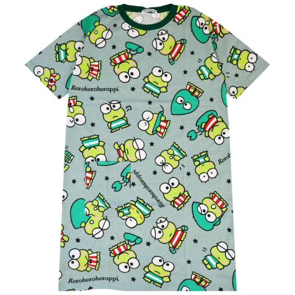 けろけろけろっぴ Tシャツ ワンピース 半袖 総柄 部屋着 ルームウェア サンリオ キャラクターズ ...