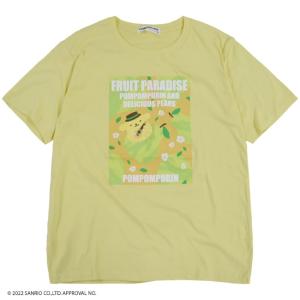 ポムポムプリン サンリオ Tシャツ 半袖 Tシャツ レディース 夏 メンズ ペア フルーツ sanrio｜chara-basket