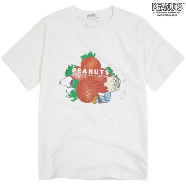 スヌーピー Tシャツ PEANUT フルーツ 半袖 苺 いちご ライナス プリント