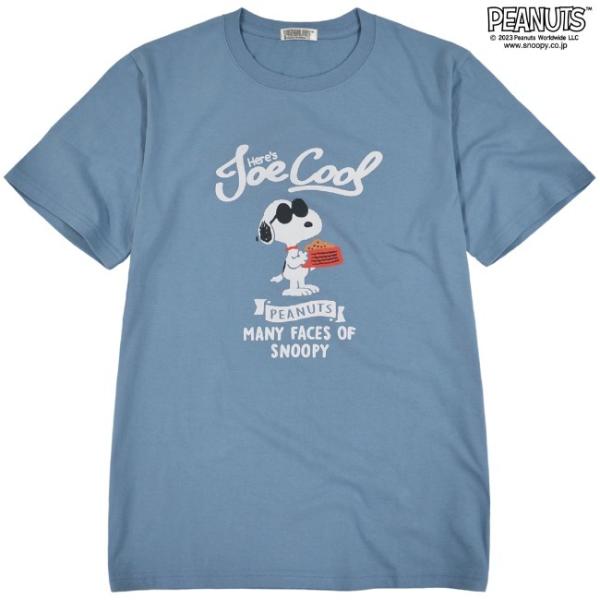 スヌーピー 半袖 Tシャツ PEANUTS ブルー メンズ レディース 夏