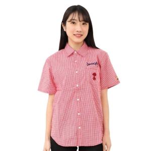 SNOOPY（スヌーピー） チェックシャツ フランネル ギンガムチェック