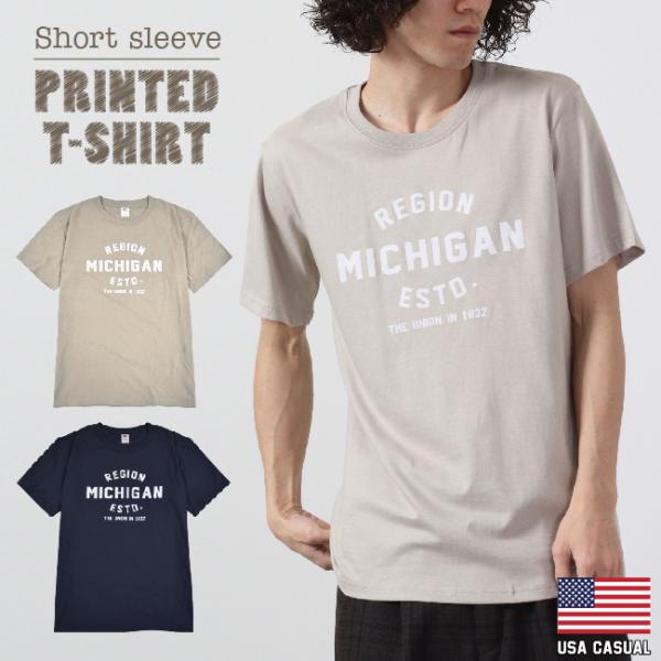 アメカジ プリント Tシャツ メンズ レディース 夏 ジーニング デニム   ペア アメリカ 綿 1...