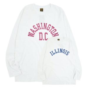 大きいサイズ Tシャツ シンプル カレッジ 長袖 3L 4L
