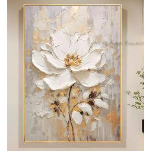 【キャンバスのみ】キャンバスアート テクスチャーアート 油絵 花 フラワーアート おしゃれ 母の日 ...