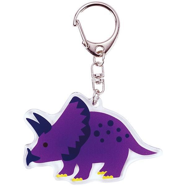 DINOSAURS ダイカットアクリルキーホルダー トリケラトプス スケーター