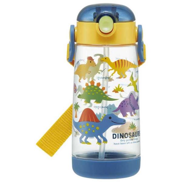 DINOSAUR ワンプッシュストローボトル 480ml SPICTURE BOOK 水筒 スケータ...
